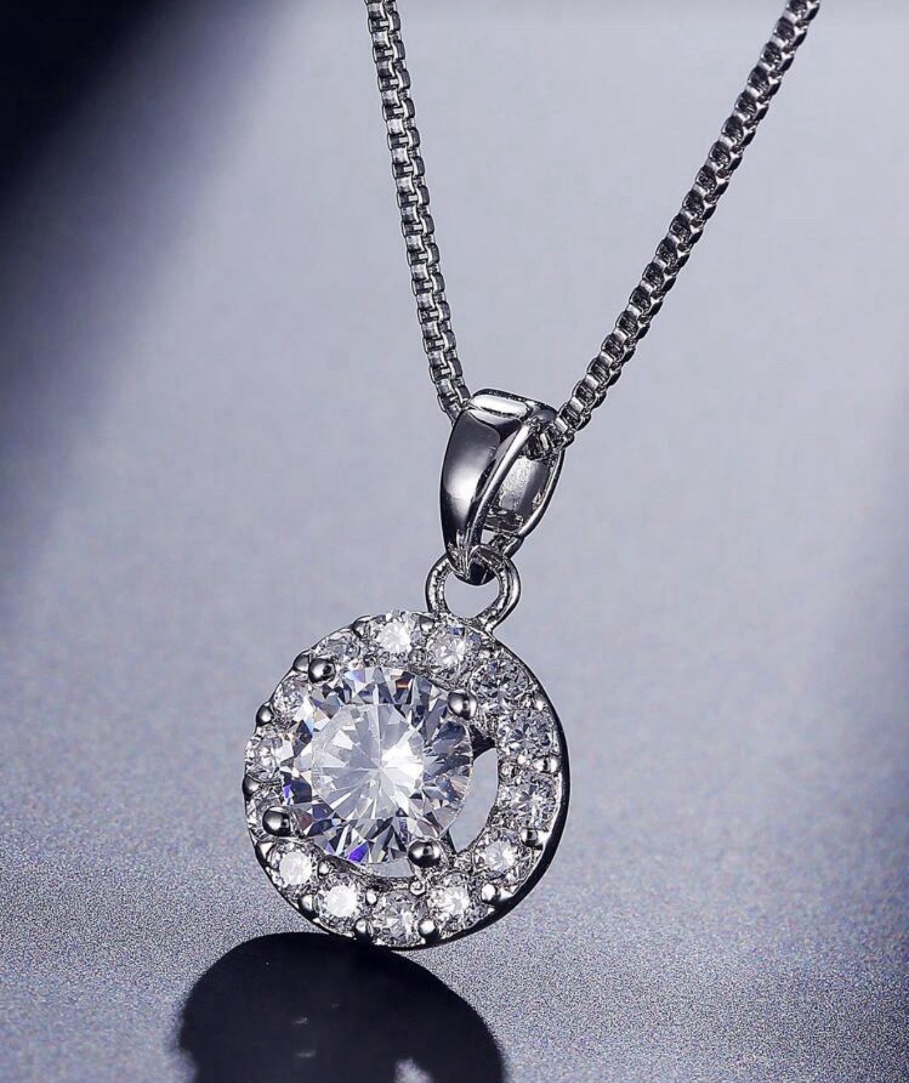 Luxury Silver Cubic Zirconia Necklace and Earring Set for Women Elegant- Jewelry