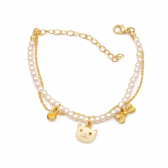 Double Pearl Dream Catcher Bracelet