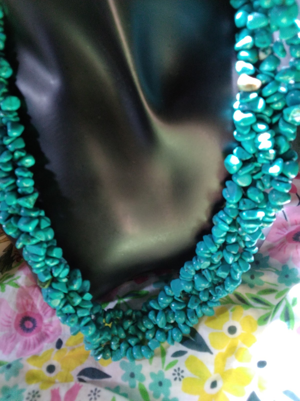Multistrand strand turquoise magnesite beaded Necklace