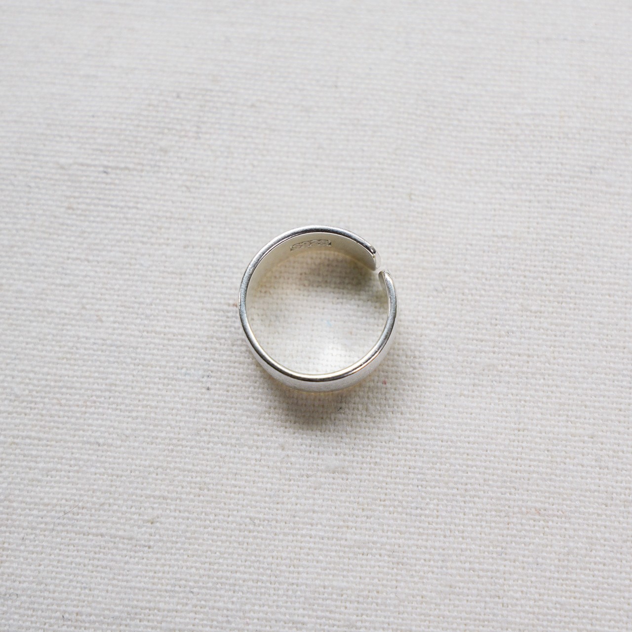 Sterling Silver Wide Band Ring Smooth brushed silver band clean minimal 925