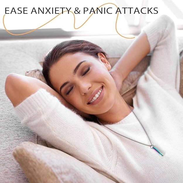 Breathing Necklace Meditation Stress Panic Relief Anxiety Necklace Calming Tools