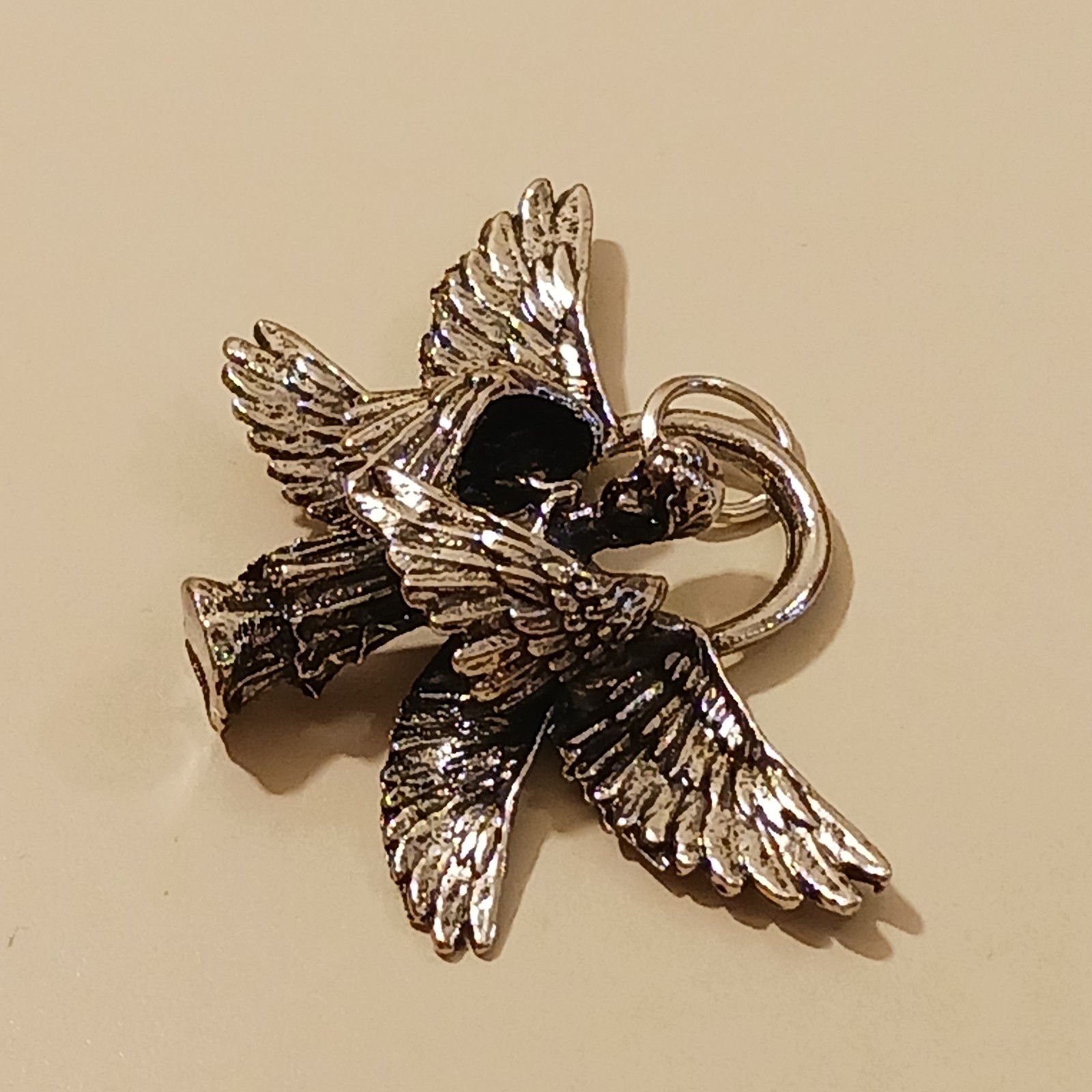 Vintage Praying Angel Pendant Necklace Unisex Adult Traveler Jewelry Gift SS SP
