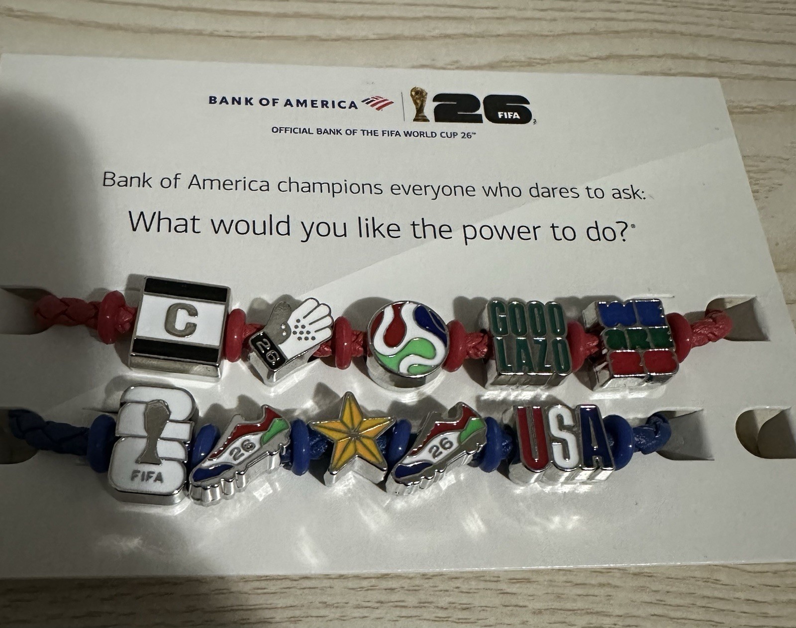 Bank Of America FIFA WORLD CUP 2026 CHARM BRACELET NEW YORK EXCLUSIVE Mix N Matc