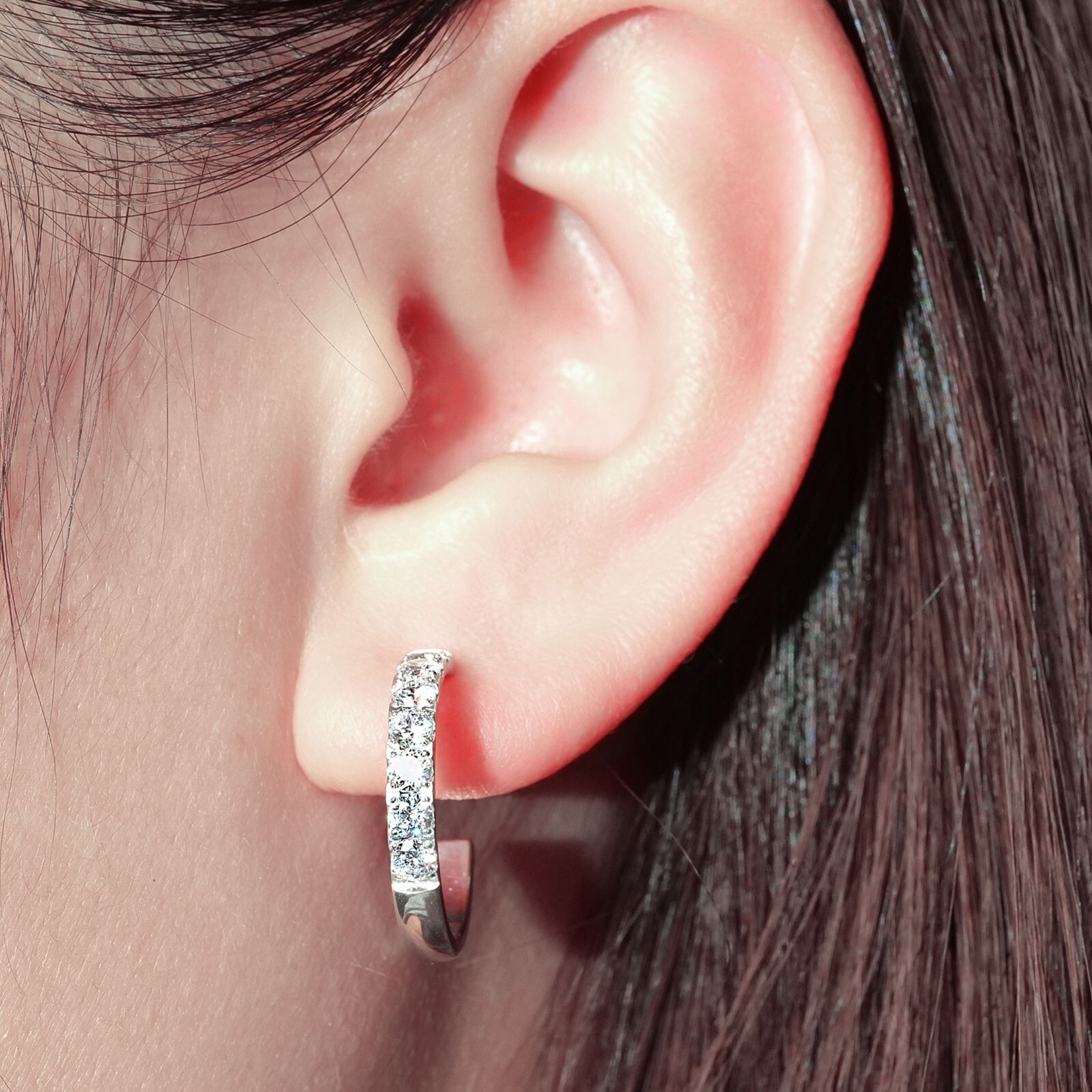 G23 Pure Titanium Hypoallergenic C-shaped earrings for Women Sensitive Ears