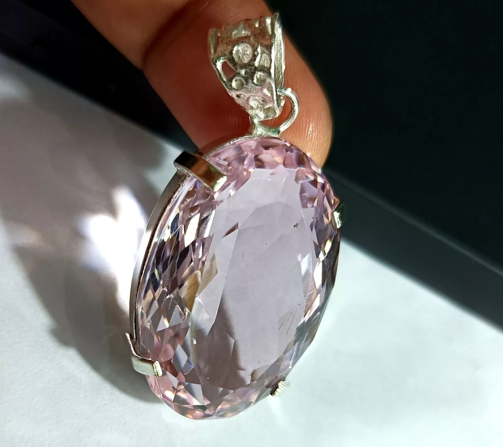 Natural 82.95 Ct Brazilian Pink Oval Topaz Pendant Loose Certified Gemstone