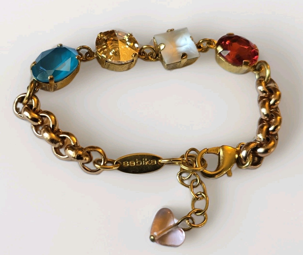 Sabika Gold Tone Bracelet Summer 2019 Adjustable 6″-8″ Rhinestone