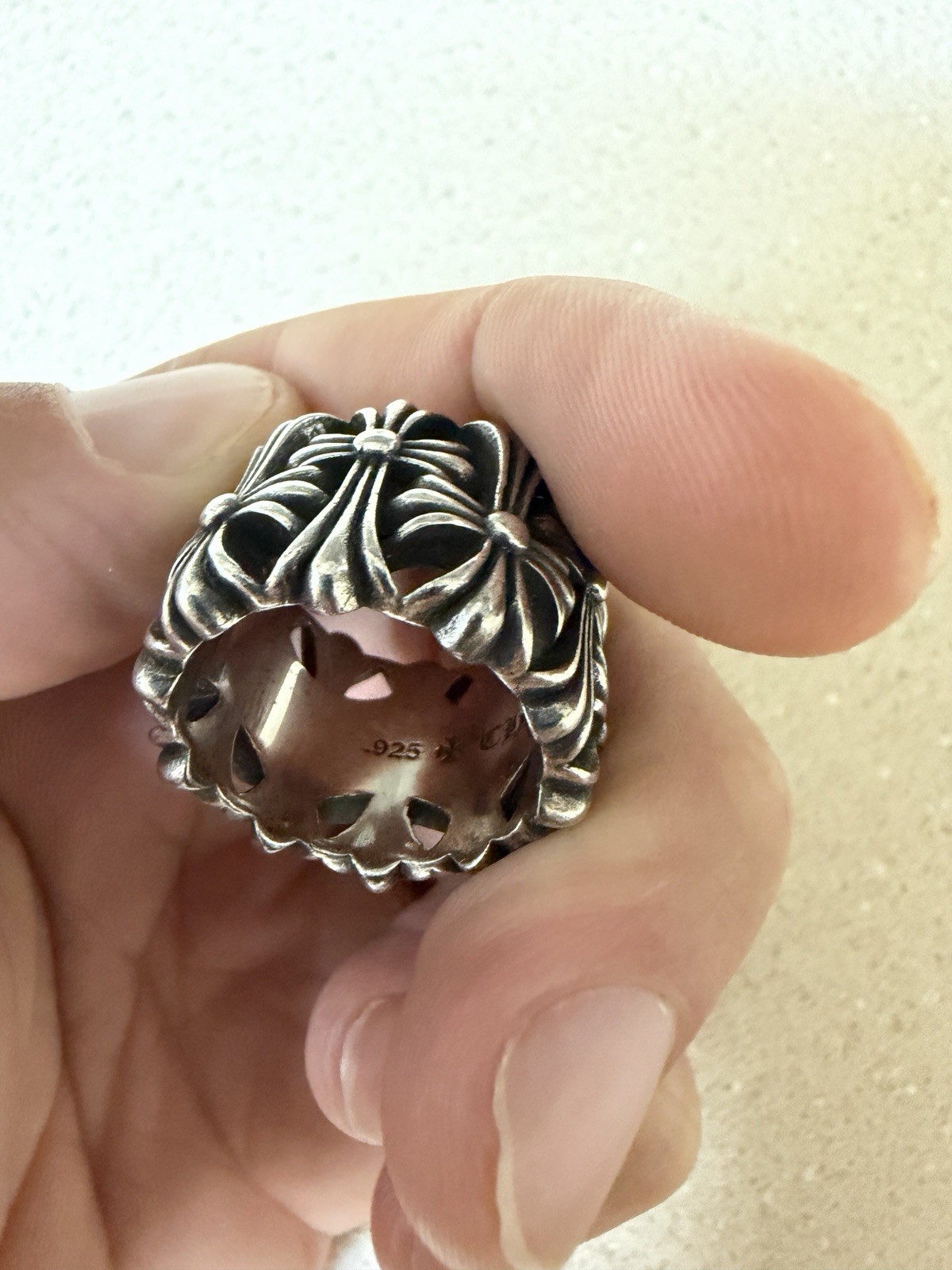 Chrome Hearts Cemetery Ring Size 8.5 [Authentic] 925 2003 Sterling Silver