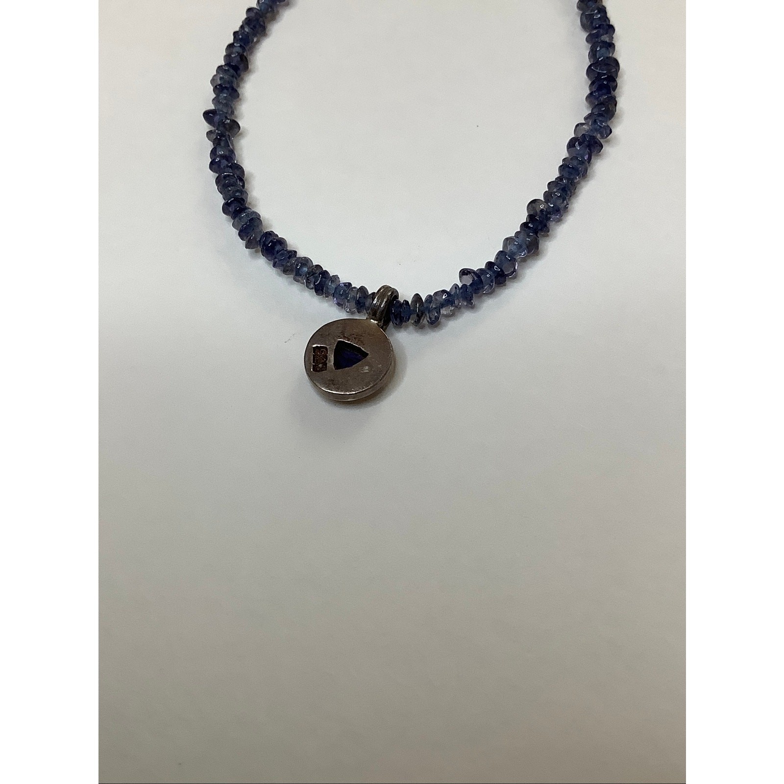 Baroni Sterling Silver Blue Sapphire Iolite Gemstone Dainty Beaded Bracelet A7-2