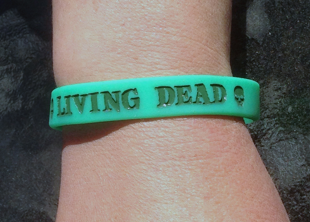 Living Dead Wristband Walking Dead Zombie Evil Dawn Day Night Undead Skull TW017