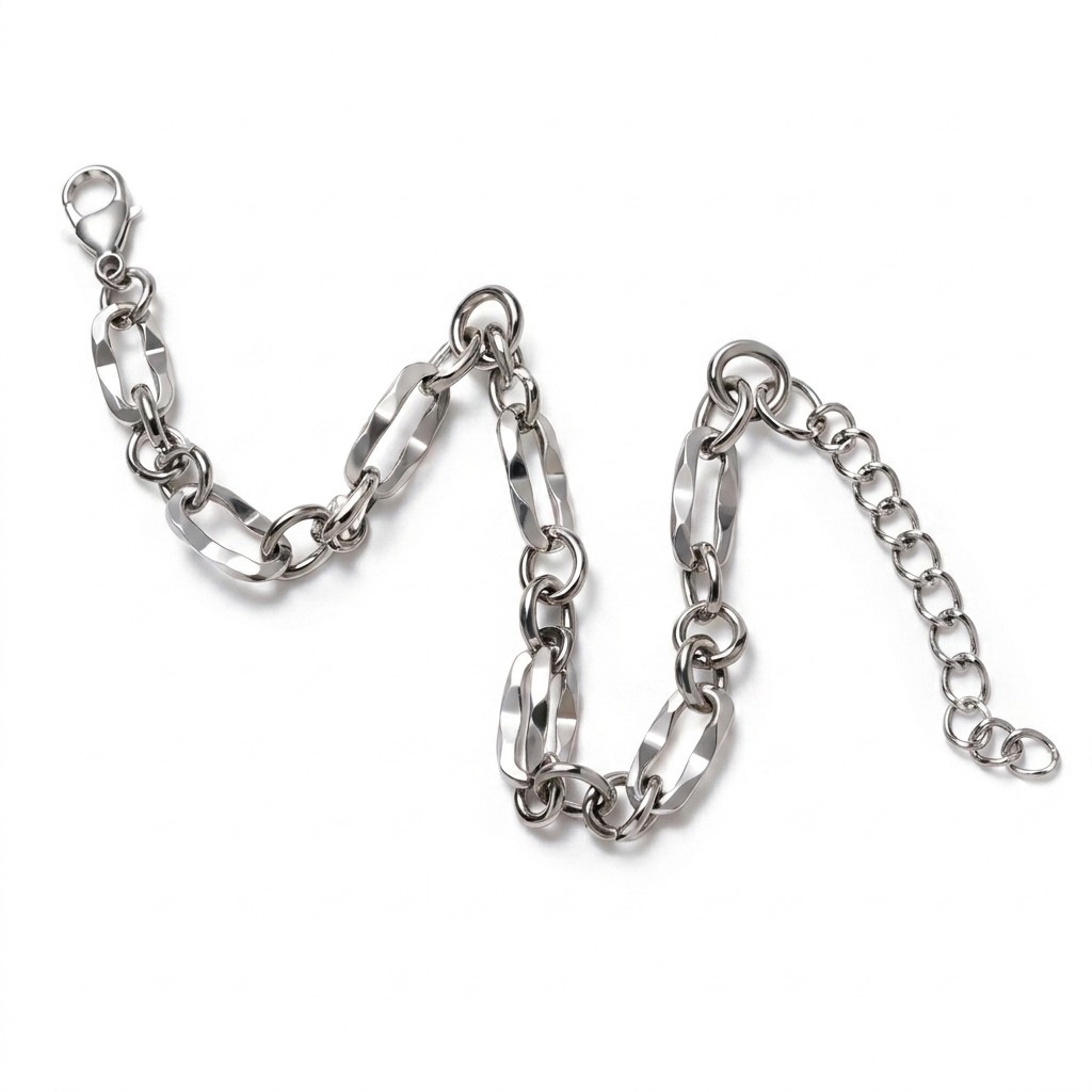 Skull Chain Link Bracelet Adjustable Punk Gothic Mens Womens Fashion Jewelry