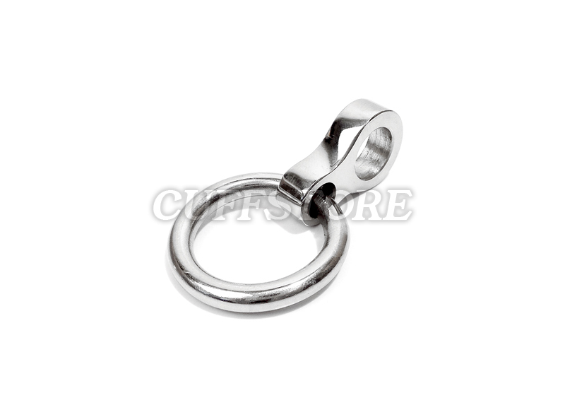 Removable Ring Polished Pendant for 8mm and 6mm Collars, Cuffs & Leg Irons
