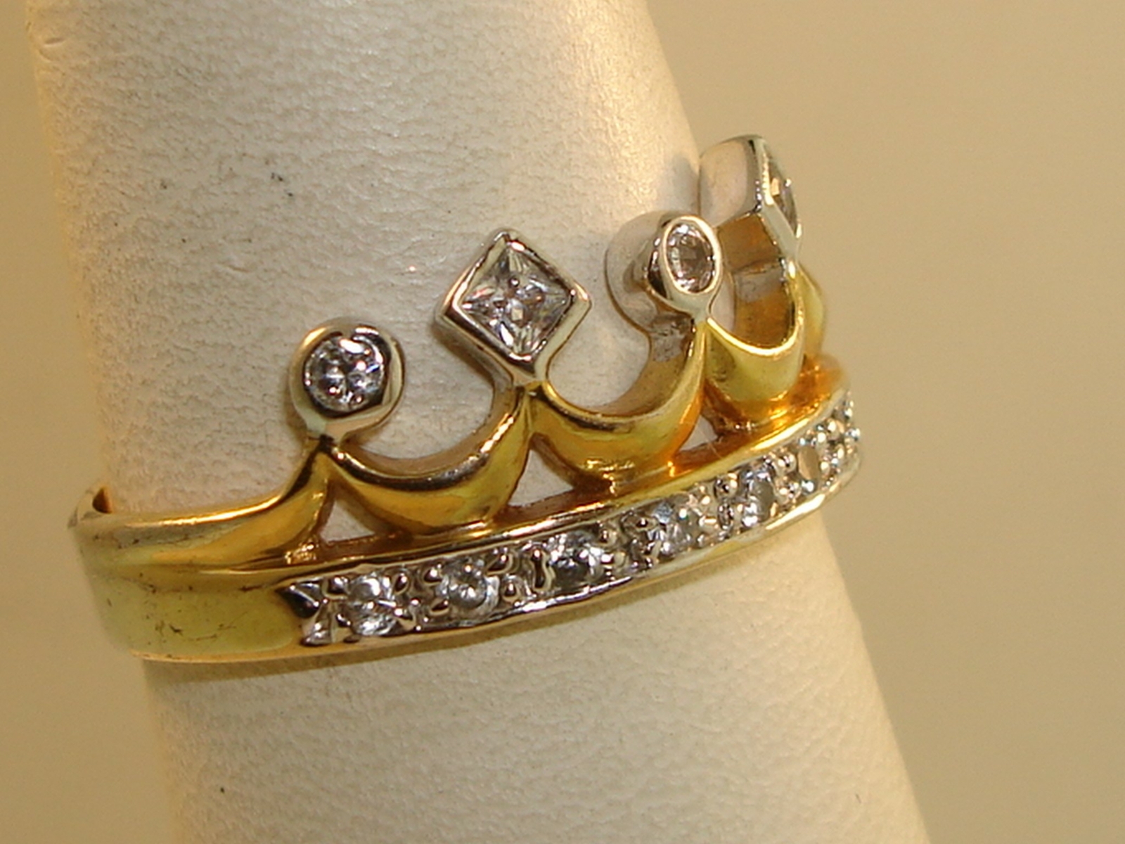 Beauty For Ashes Royalty Princess 18KT Gold Plated CZ Crown Of Life Ring!