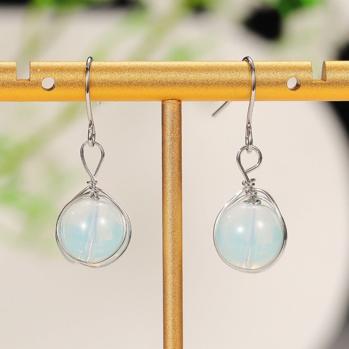 Fashion 925 Silver Filled Drop Earring Women Jewelry Moonstone Free Shipping