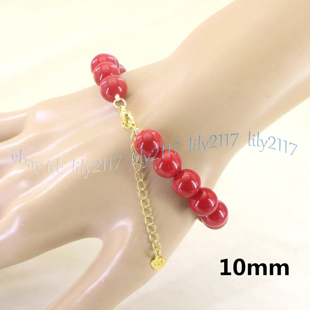 Natural Red Coral Gemstone Round Beads Bracelet 7.5” 4/6/8/10/12/14mm