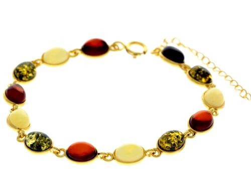 Classic 925 Sterling Silver Gold Plated with 22 Carat gold 19 cm + 4.5 cm Link B