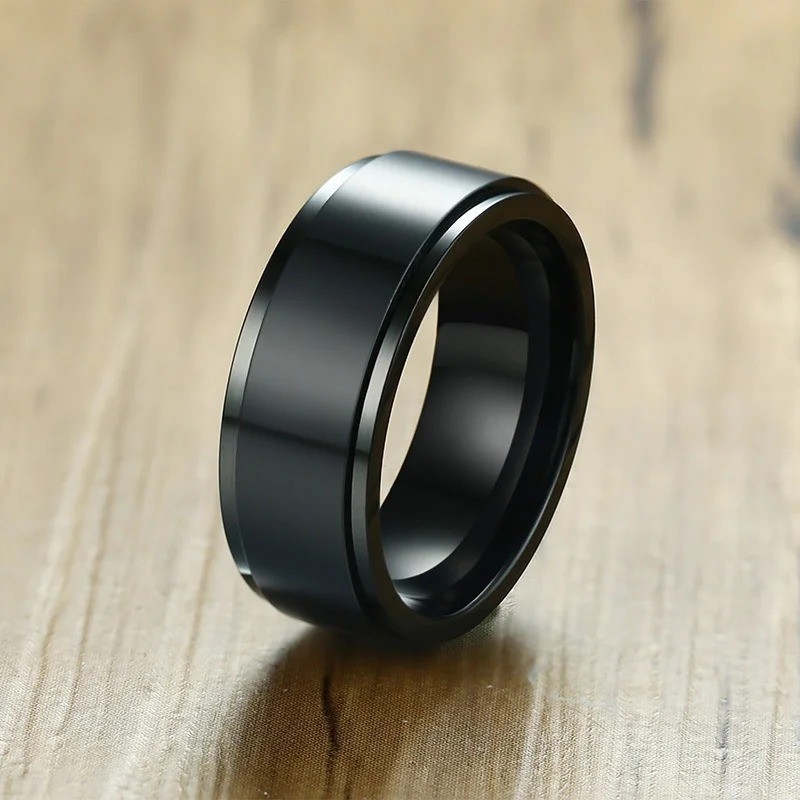 Titanium Wedding Ring Band Brushed Matt & Polished Mens Womens Court Shaped