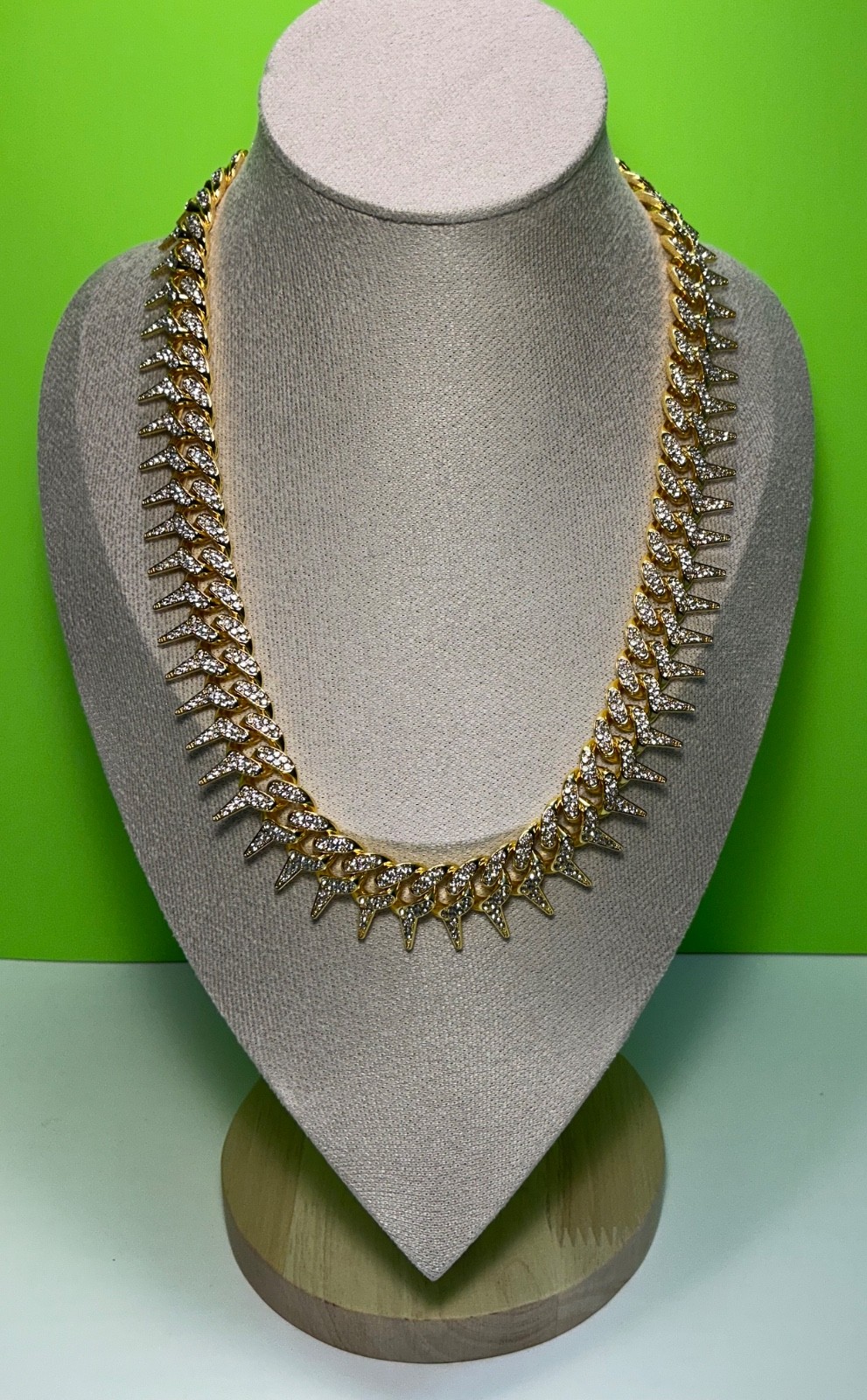 New Spike Chain Necklace 20 inches & Bracelet 8 Lot Men Women Teen Hip Hop Punk