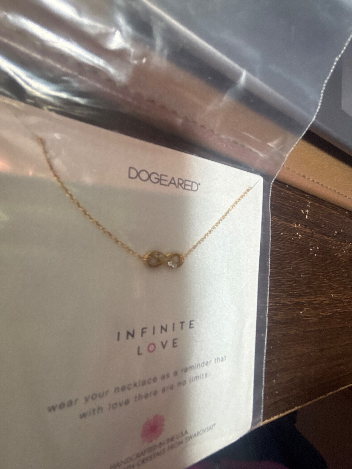 New Dogeared Infinite Love Gold Sterling Silver Necklace 18” Handcrafted in USA