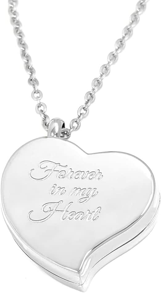 Heart Pill Necklace – Polished Heart Locket with Magnetic Closure – 26″