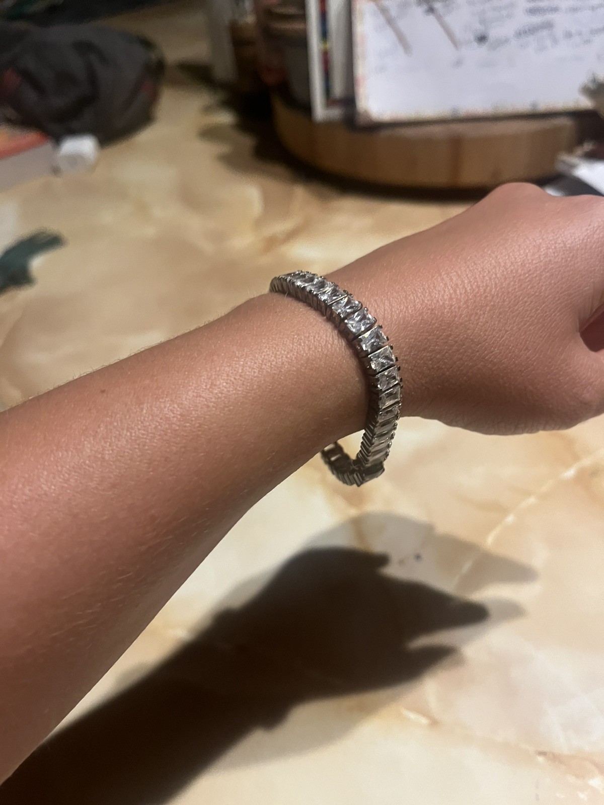 vintage Technibond brand rhinestone bracelet