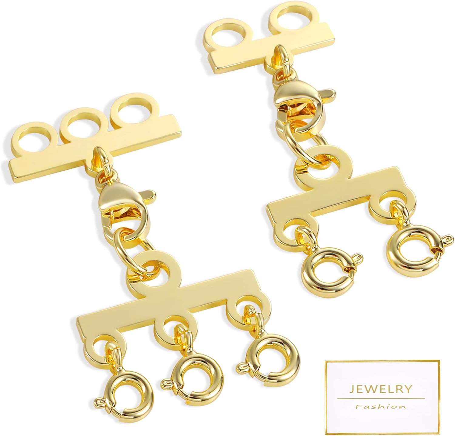 Necklace Layering Clasps 14K Gold Necklace Separator for Layering Connectors for