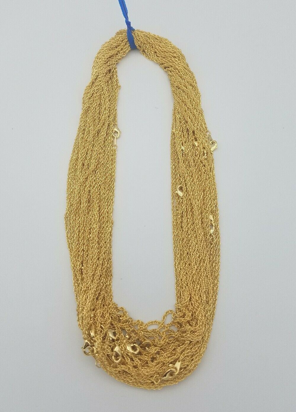 WHOLESALE LOT OF 12 PIECES OF 14 KT GOLD PLATED 20″ ROPE NECKLACES