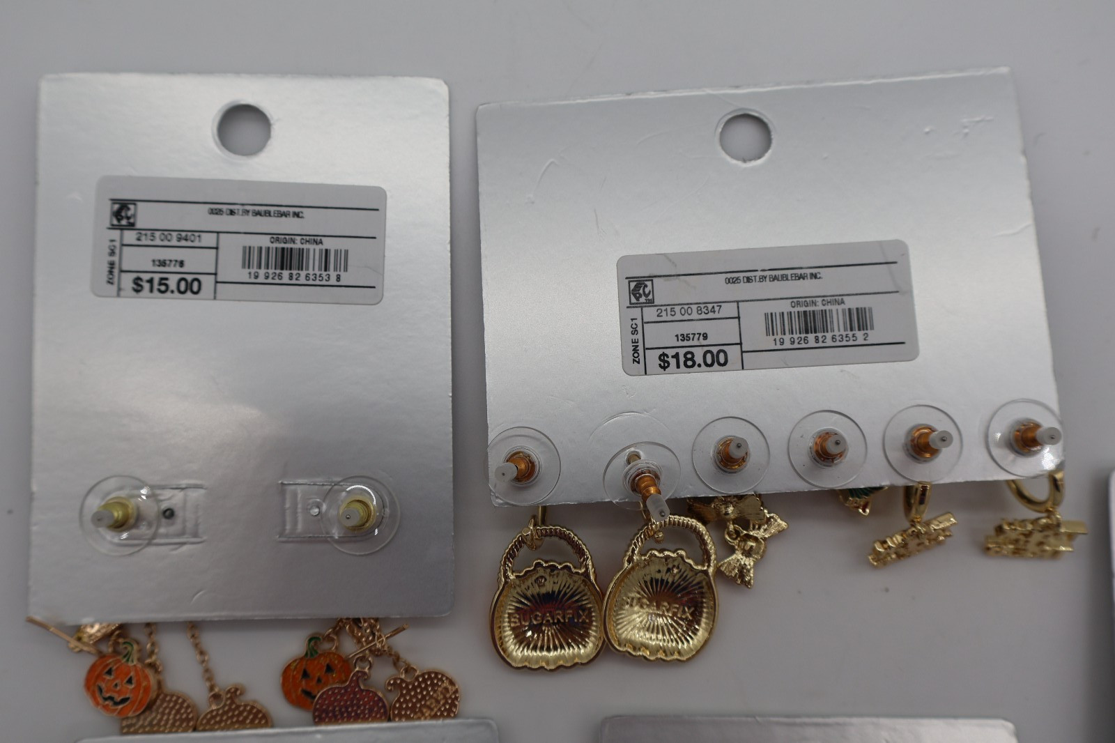 Sugarfix By Baublebar Halloween Earrings Lot of 7 Pairs Ghost Skeleton Witch NWT
