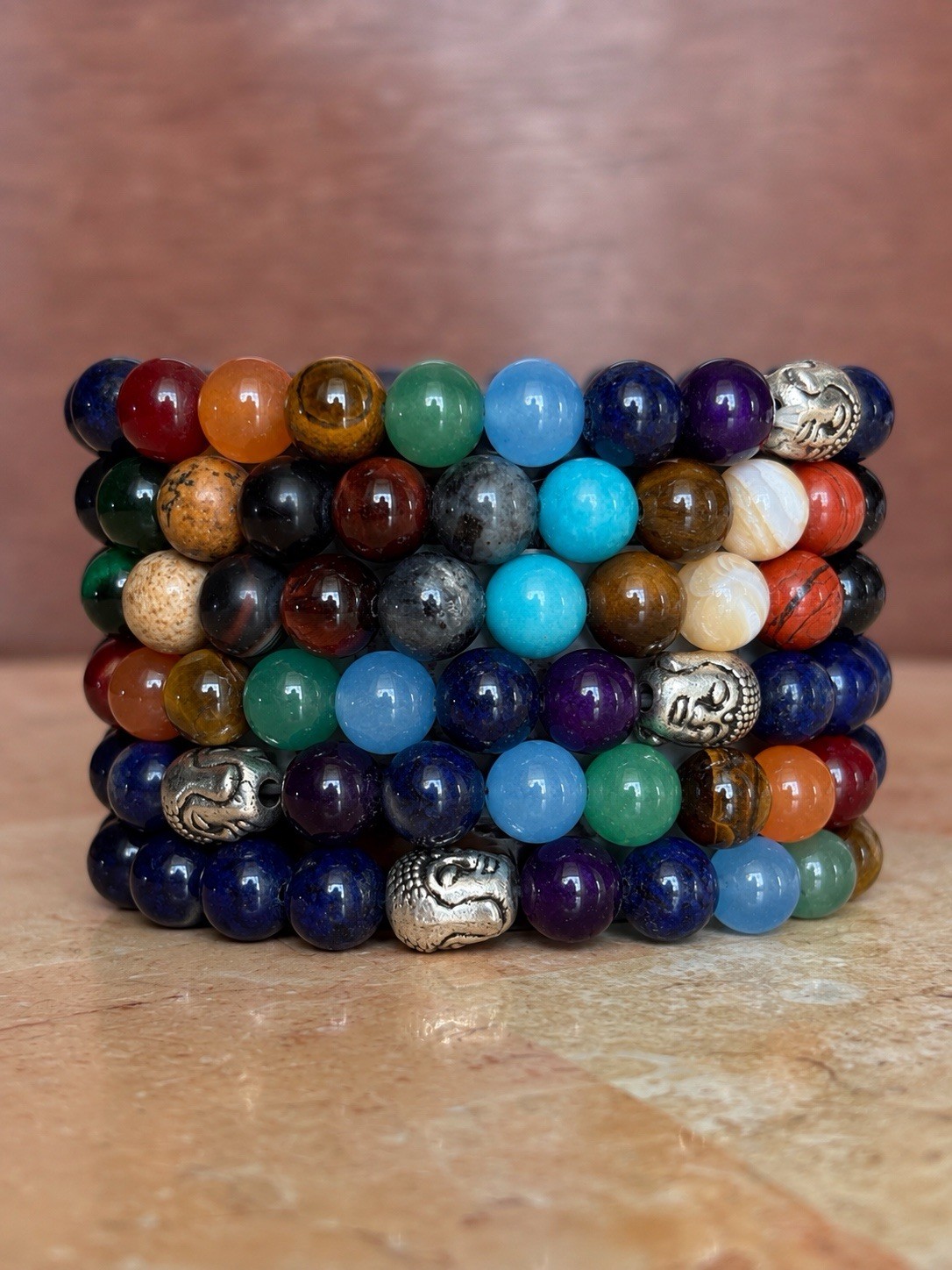 7-chakra Natural Healing Gemstone Navy bracelet