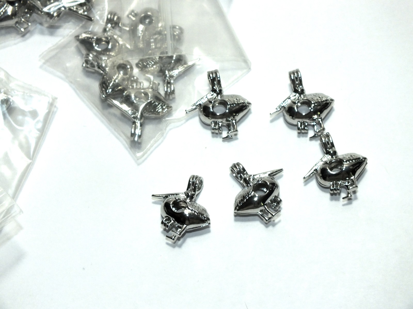 Pearl Cage Jewelry 50 Pearl Cages Pelican Bird Holds Pearl Or Beads Or Jems J844