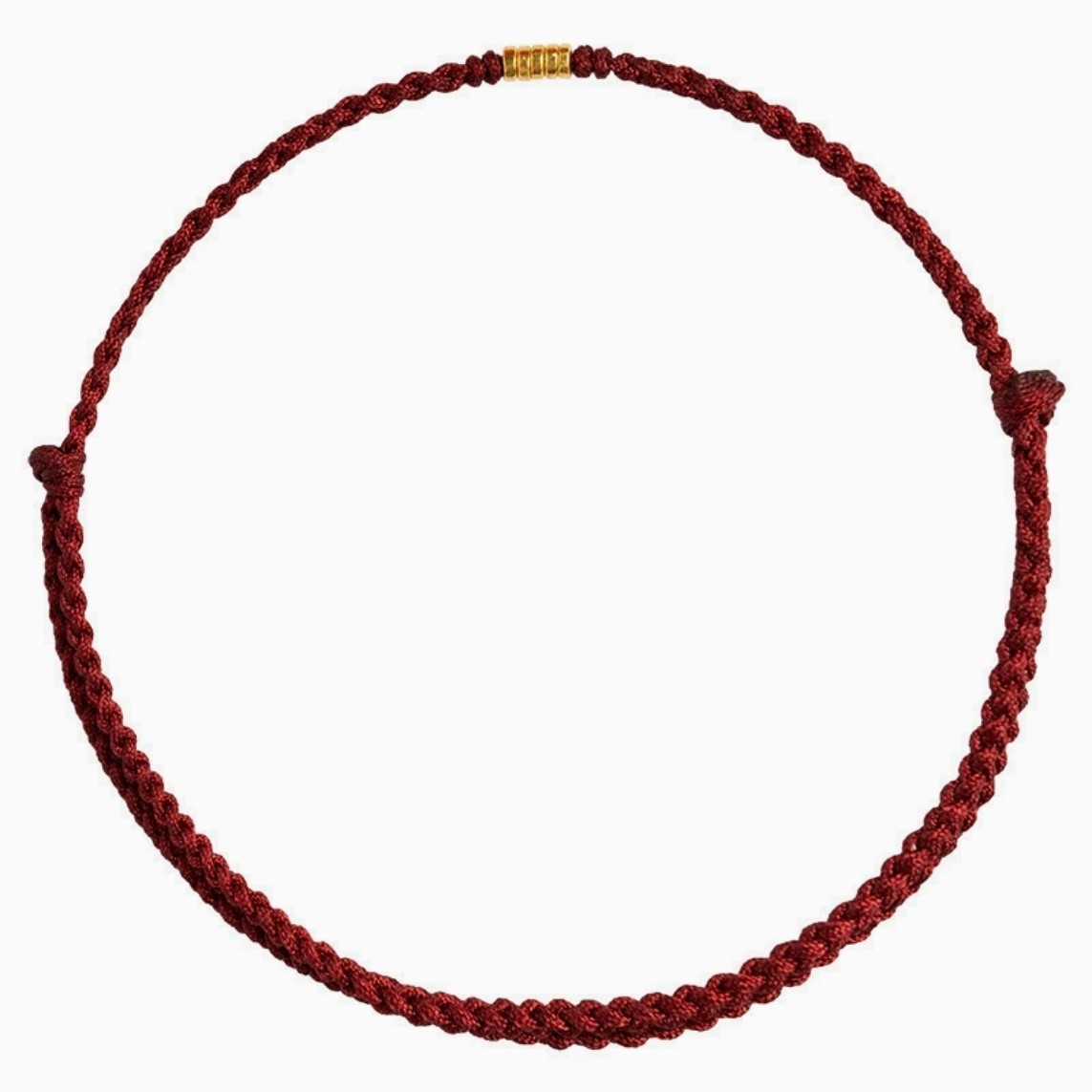 Elegant Chinese Style Red Rope Braided Gold-plated Lucky Bead Christmas Bracelet