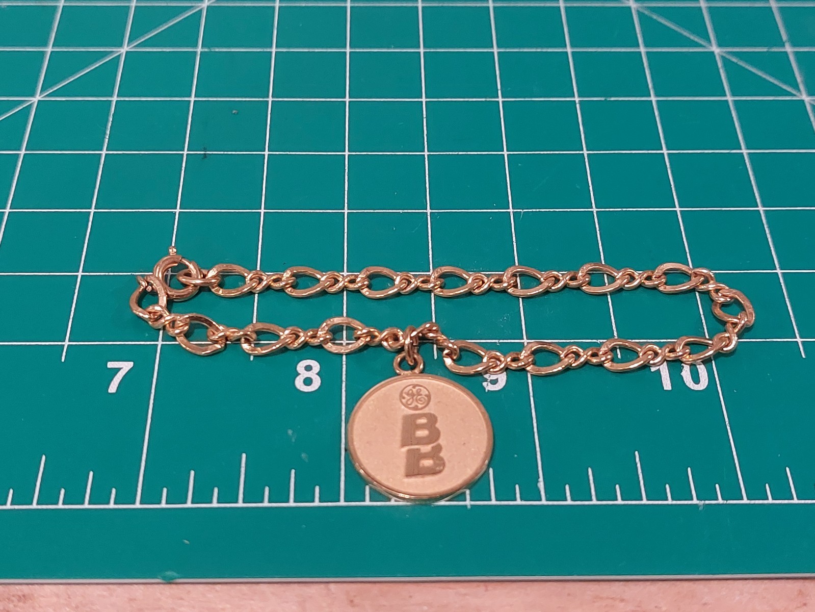 Vintage GE General Electric BB Service Award Bracelet Charm