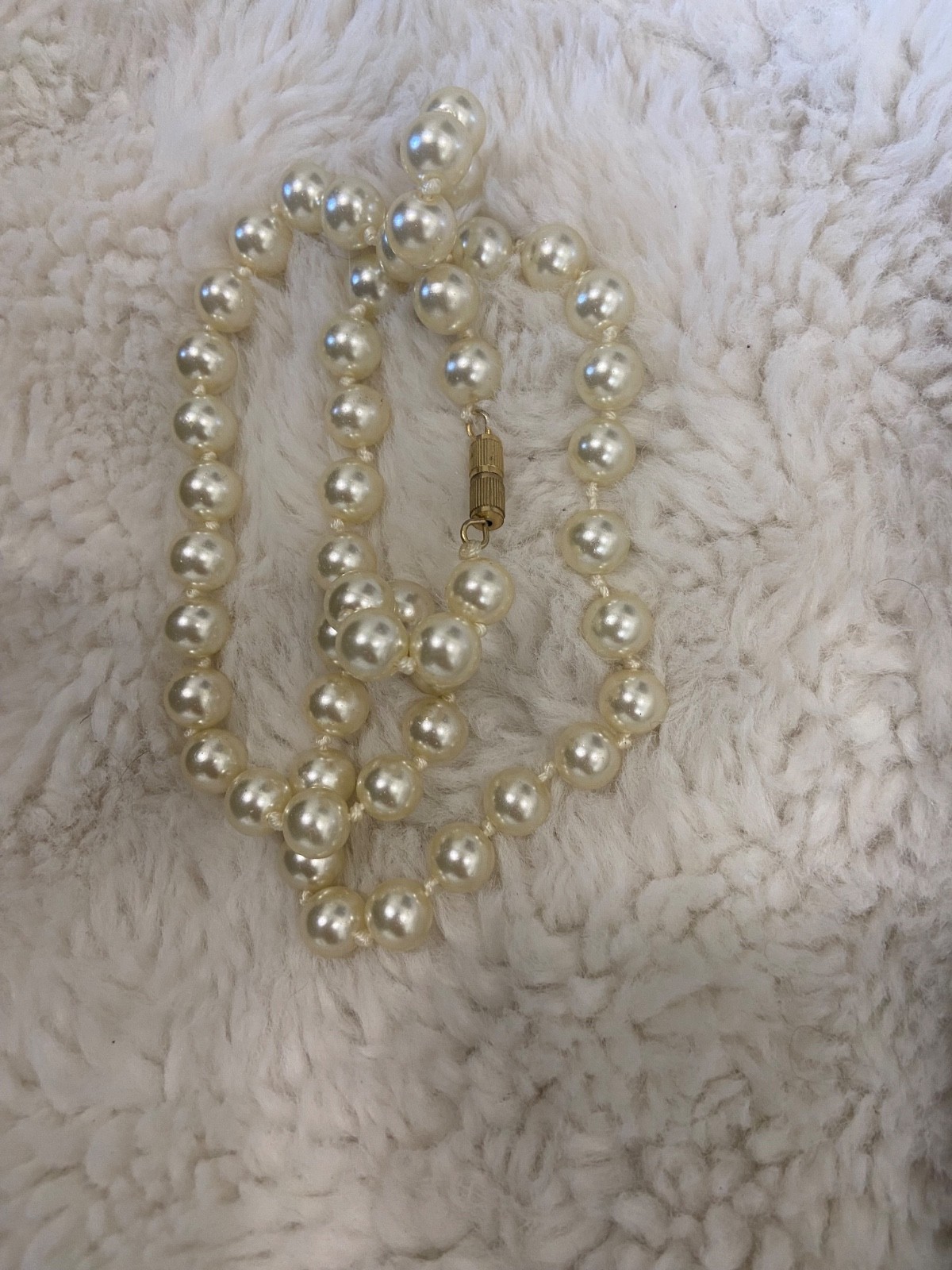 Vintage antique faux pearl necklace