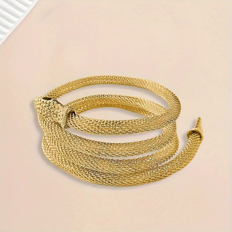Necklace Bracelet Adjustable Scaled Snake Collar Neck Wrist Jewelry Gothic