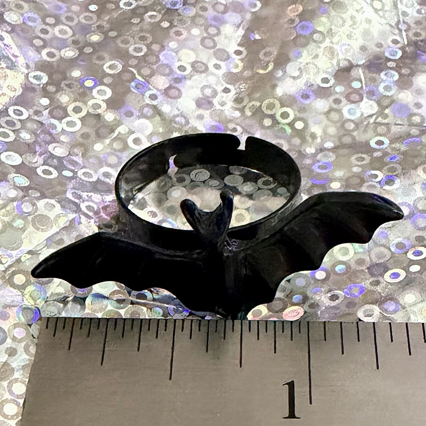 Black Vampire Bat Ring 🦇