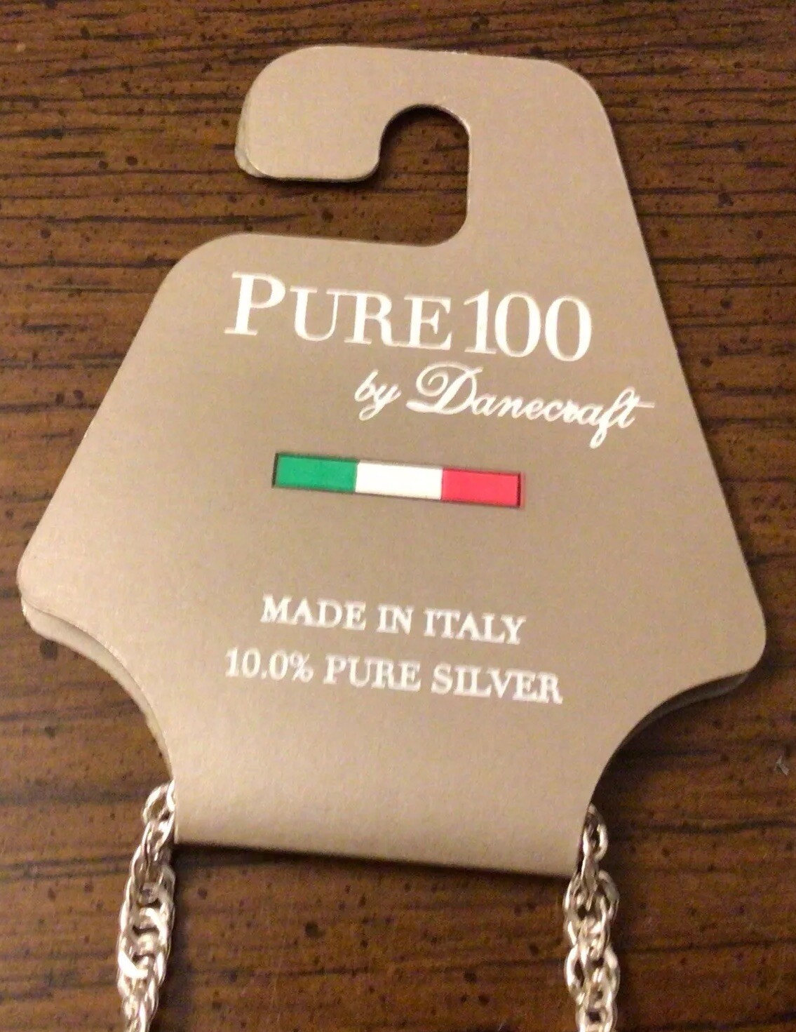 Pure 100 By Dancraft Silver Chain Bracelet. NWT. 8 inch