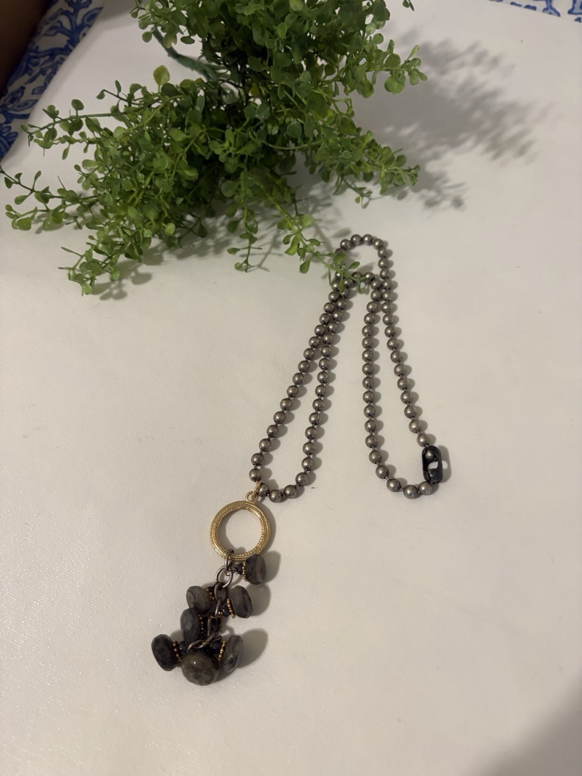 Cascading Pendant Necklace With Toggle Clasp