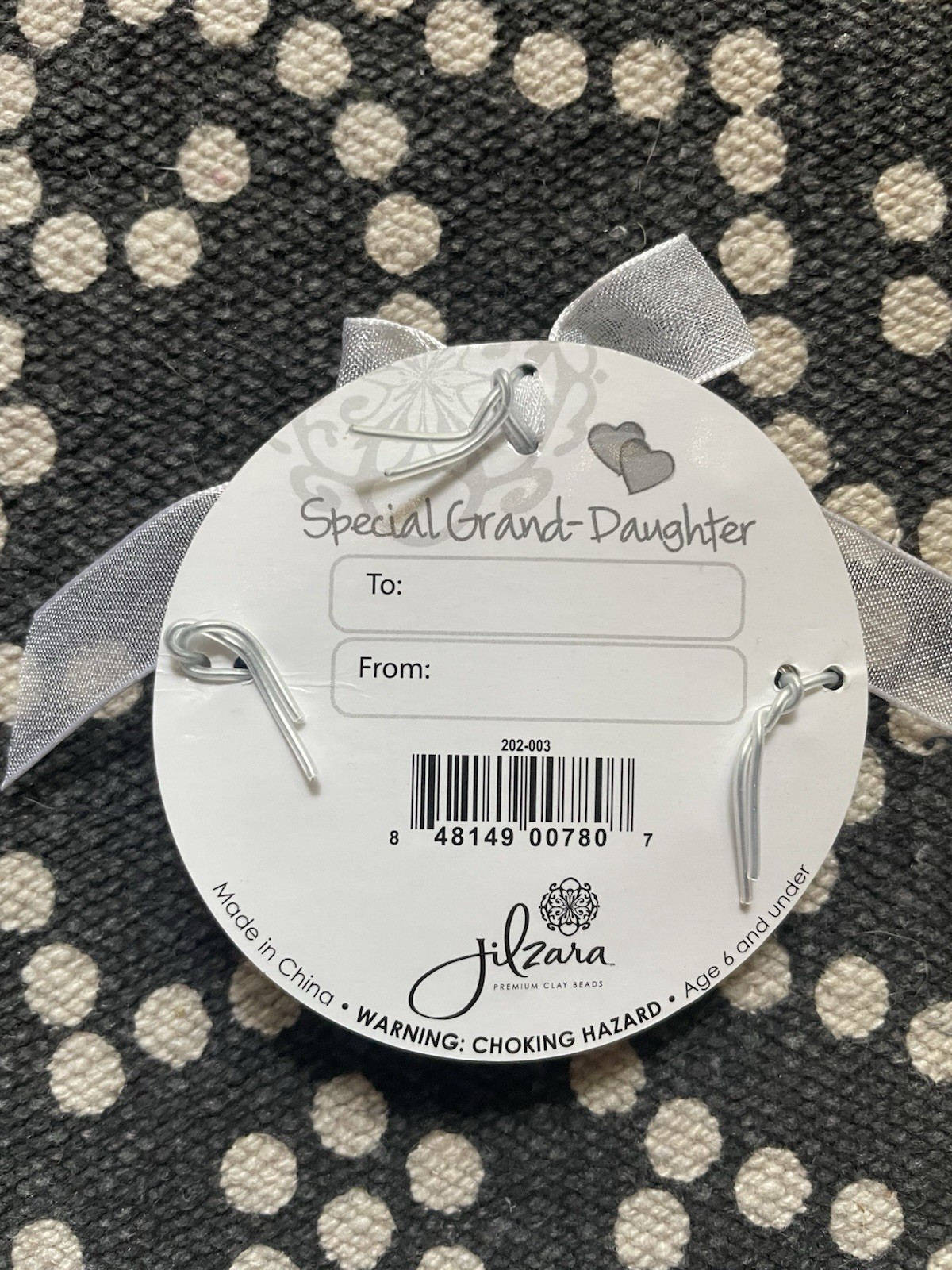 Jilzara Special Grand-Daughter Beaded Dangle Charm Bracelet Toggle Stackable