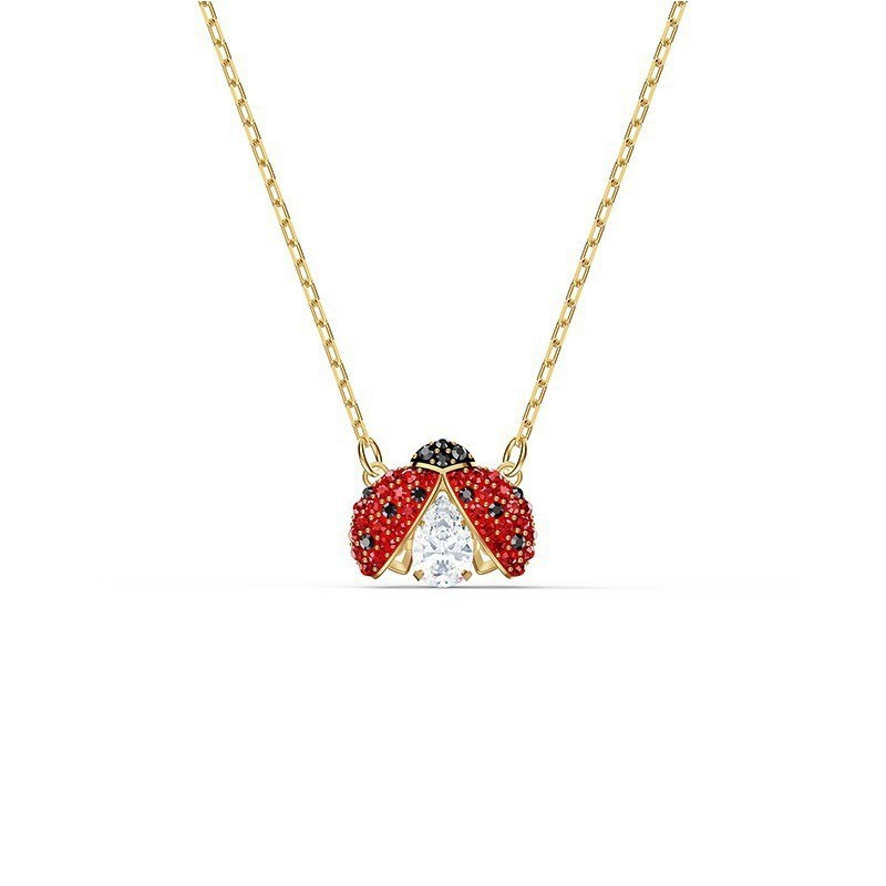 Swarovski Elements Dancing Heart Necklace Women Ladybug