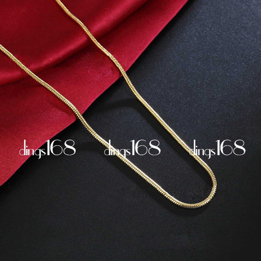 Real 18K Gold Filled Tarnish-Free Snake Chain Necklace 16″/18/20/22/24/26/28-38″
