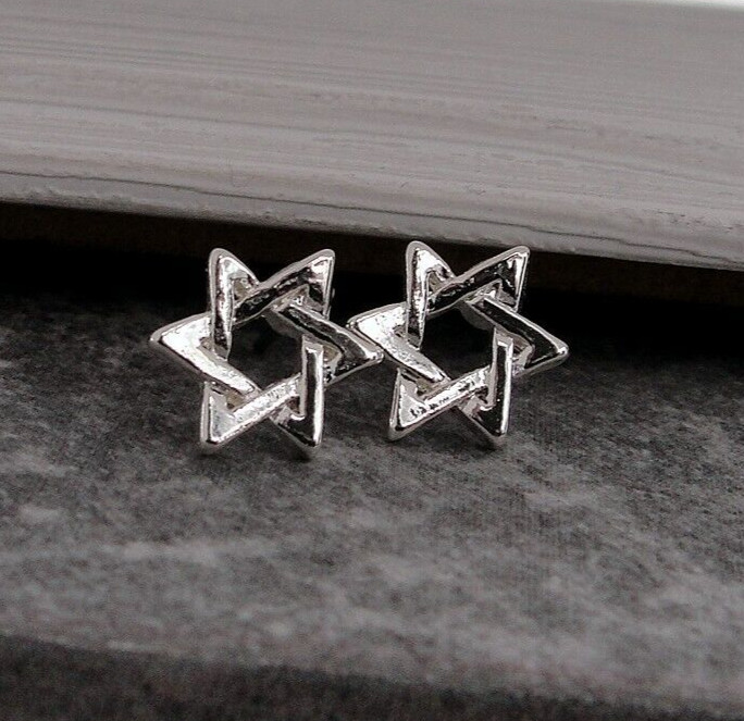 Star of David Earrings- Silver Jewish Post Earrings -Star of David Stud Earrings