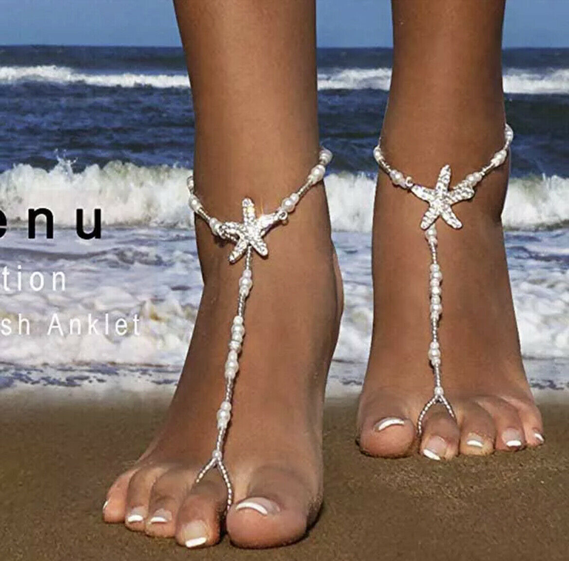 Women’s Fashion Jewelry Wedding Starfish Bracelet Anklet Barrette Boho TK8-4