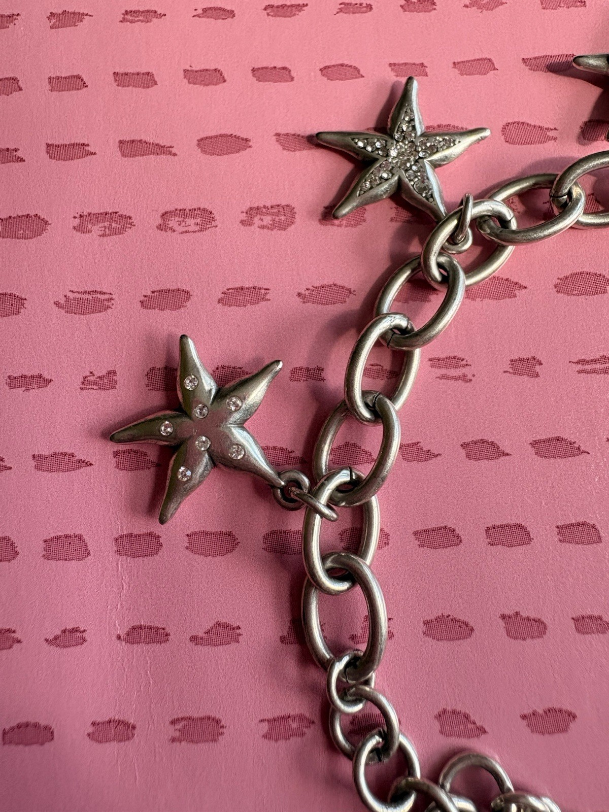 Brighton Starfish Charm Bracelet with Crystal Accents 8 Inch Length