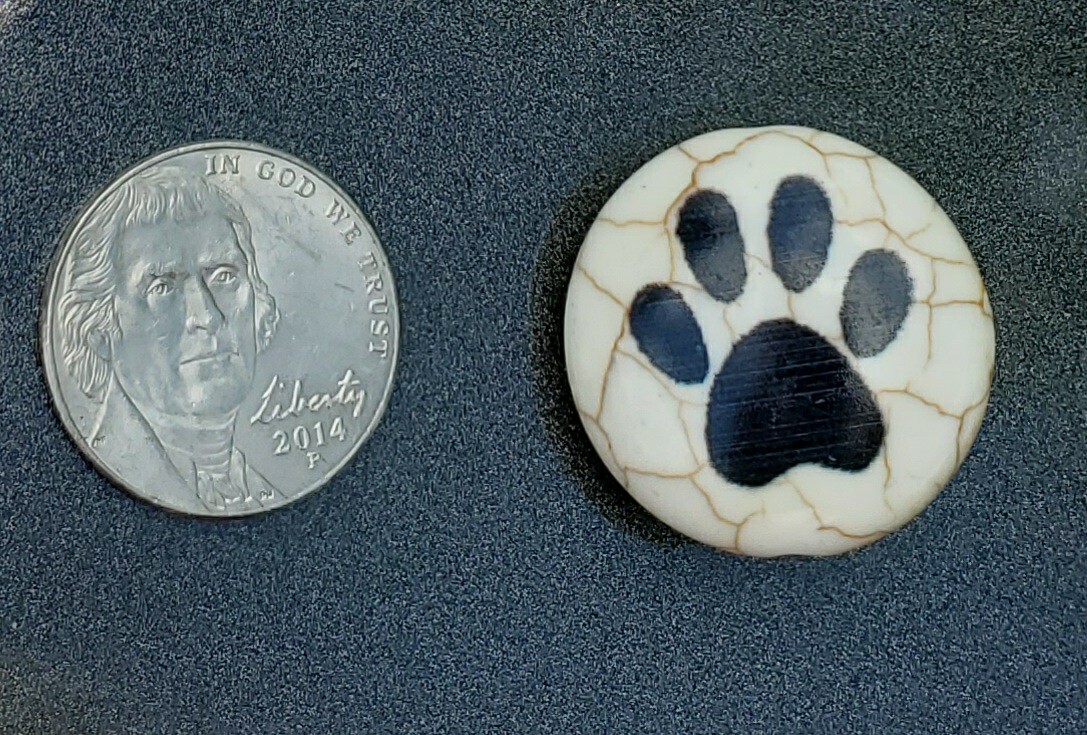 Silver 18mm Lot Of 3 (2 pawprint & cat) 18mm Snap fits ginger snap