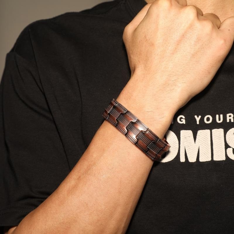 GMOX 99% Man Copper Bracelet Healing Bracelet.Unisex,Hand Made High Gauge Copper