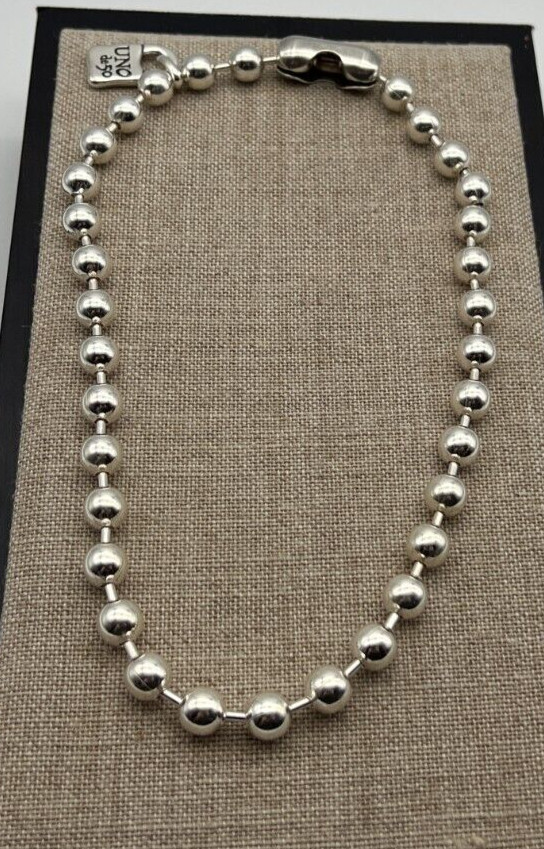 NEW Uno de 50 SNOWFLAKE Necklace Sterling Silver Plated Beaded Ball Chain