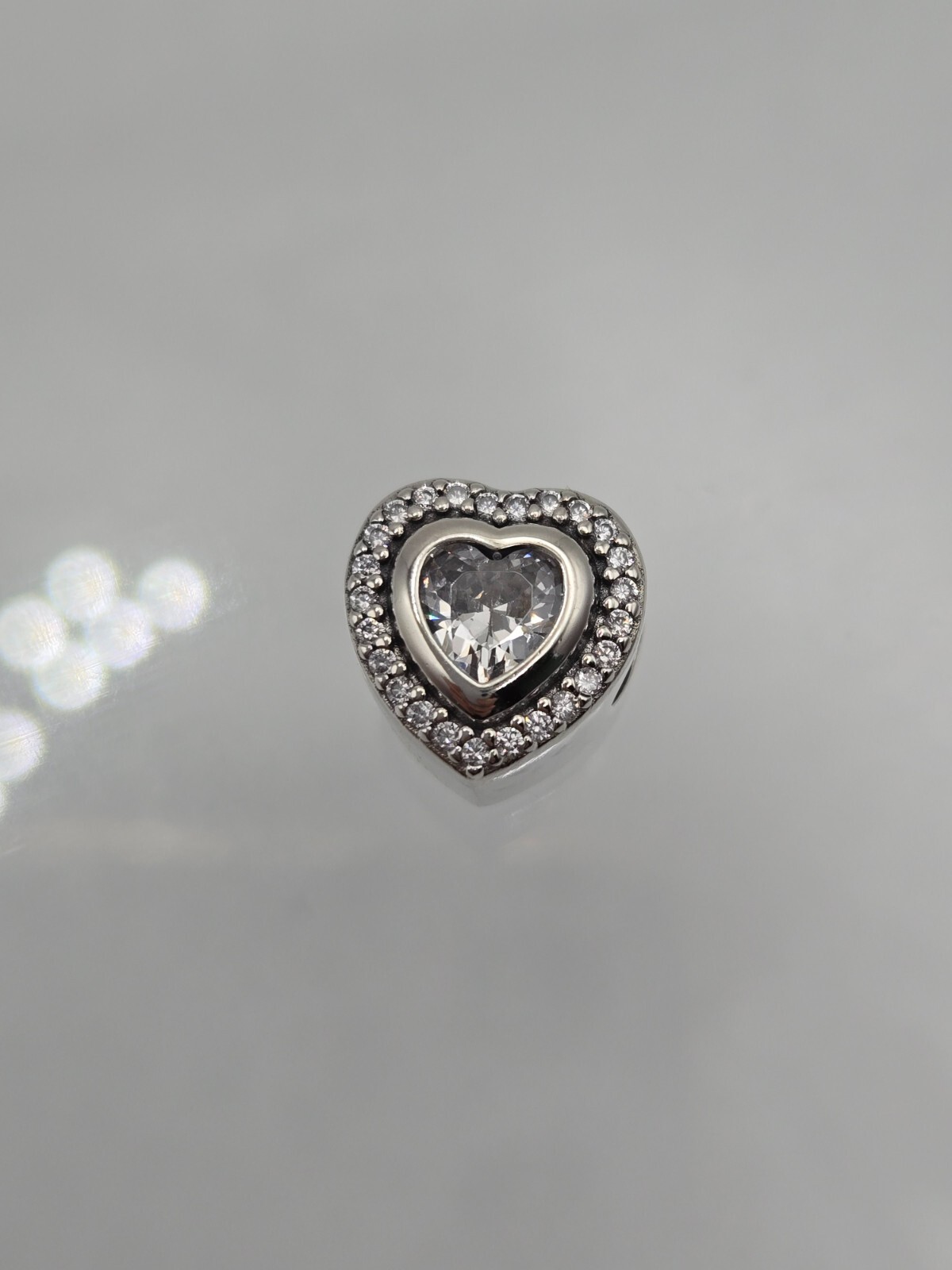 Authentic Pandora Sparkling Retired Silver Clear CZ Sparkle Moment silver Charm