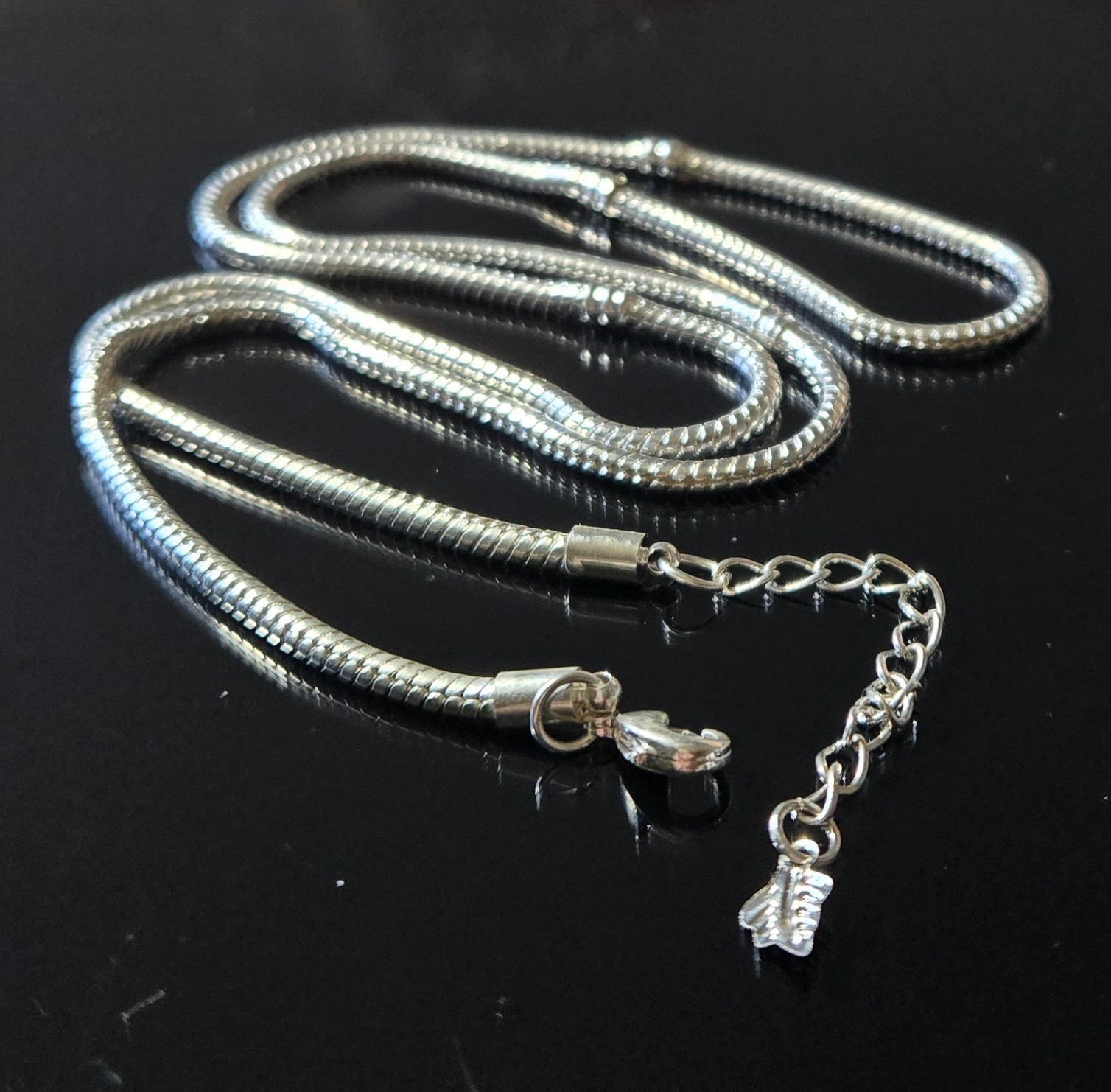 Necklace Chain Bulk Silver Plated European Style Necklace Chain 27 inch 10 pcs