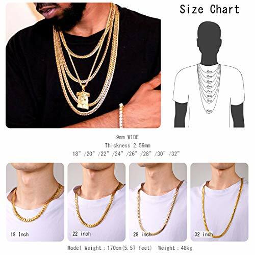 18K Yellow Gold Filled Italian 6mm wide Snake Curb Link Chain Necklace T809G