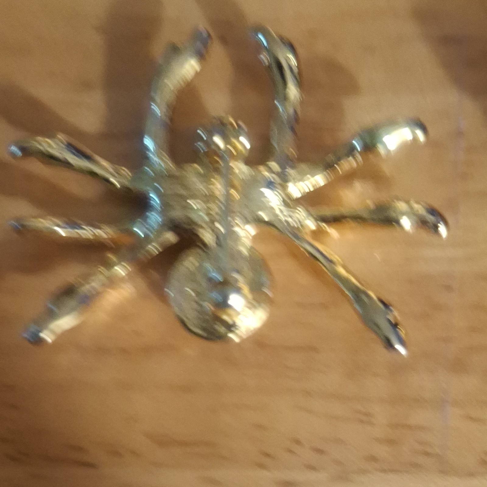 Gold Tone Rhinestone Pin Lot 2 Spider & Grand Piano Multicolor Metal