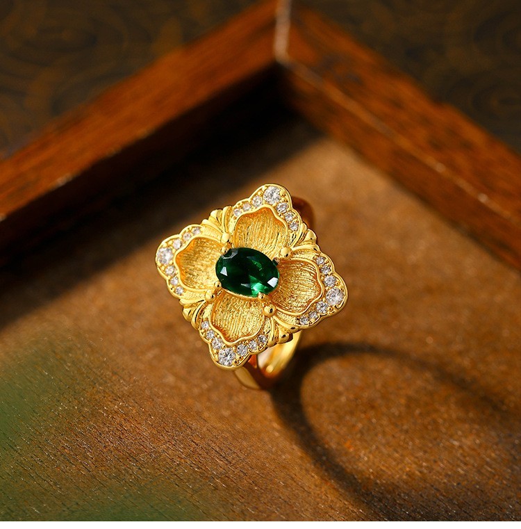Buccellati Crystal Stud Earrings / Ring / Pendant / 18K Gold Plated Jewelry
